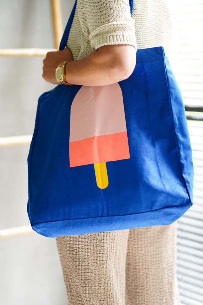 Engelpunt Totebag Ice Cream, totebag, beachbag, draagtas, canvas tas, ice cream, ijsje, engelpunt, wonderzolder.nl