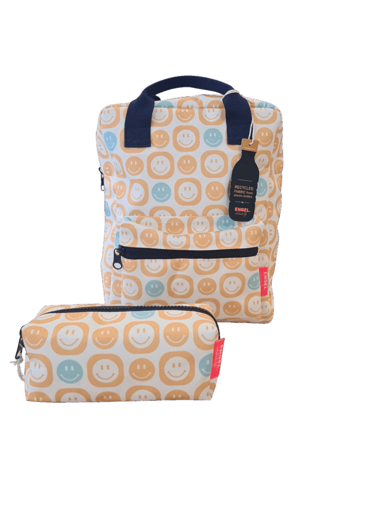 Angelpunt Backpack and Pencil Case Bundle, Smiley